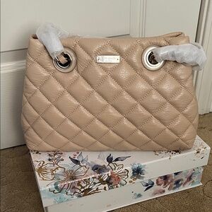 Kate Spade Small Maryanne Quilted Shoulder Bag in Gold Coast